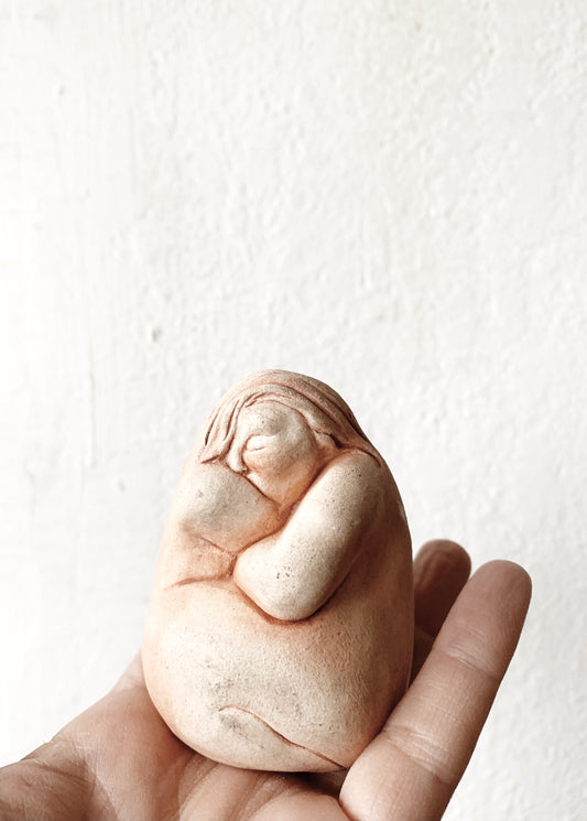 Miniature Handmade Hugger Sculpture