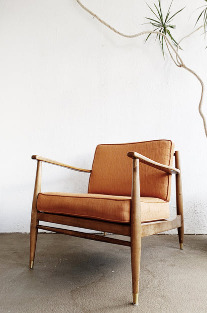 Mid Century Wood Framed Chair