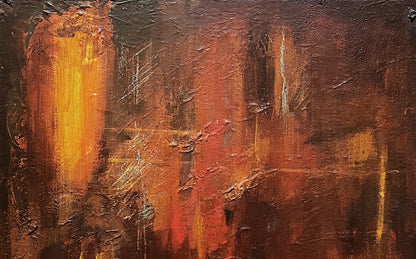 Vintage Original Abstract Oil Painting