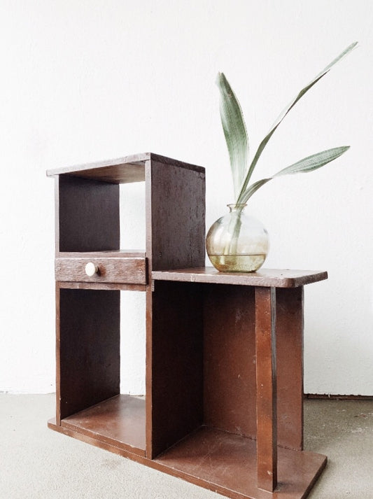 Vintage Handmade Shelf with Drawer