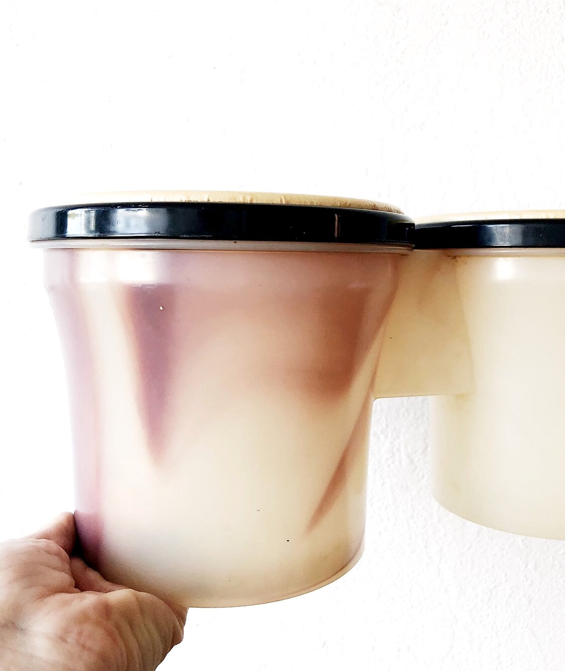 Vintage Lucite Bongo Drums