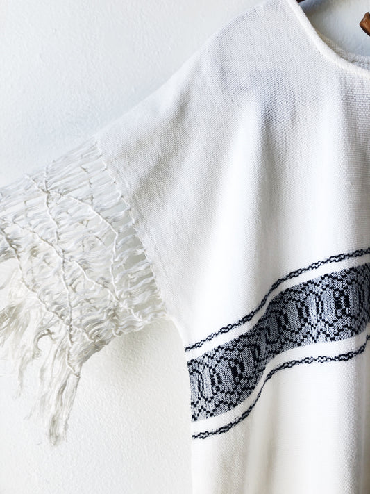 Airy Woven Poncho Shift Dress