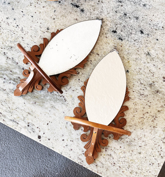 Antique Mirrored Display Shelf
