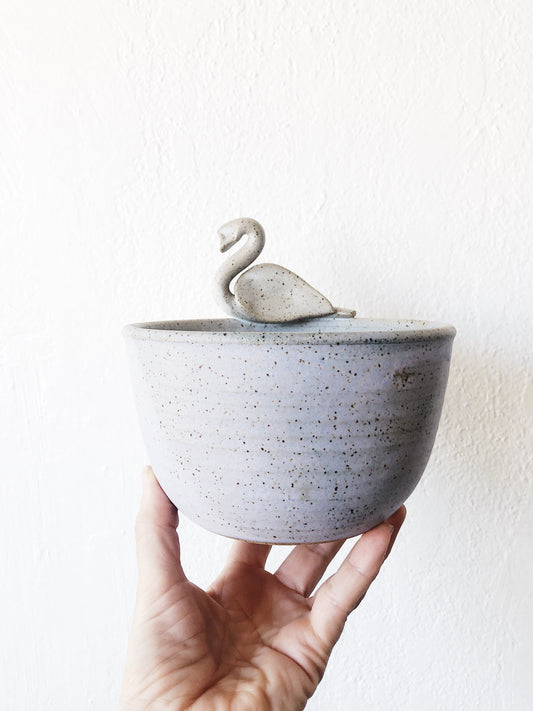 Vintage Ceramic Swan Bowl