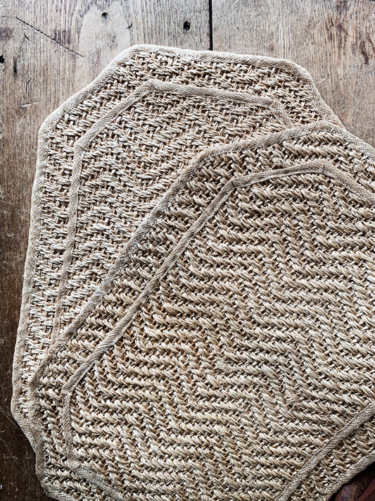Woven Vintage Sisal Mat Pair