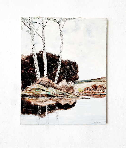 Large Vintage Landscape Painting