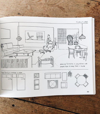 Vintage Architectural Drawing Book