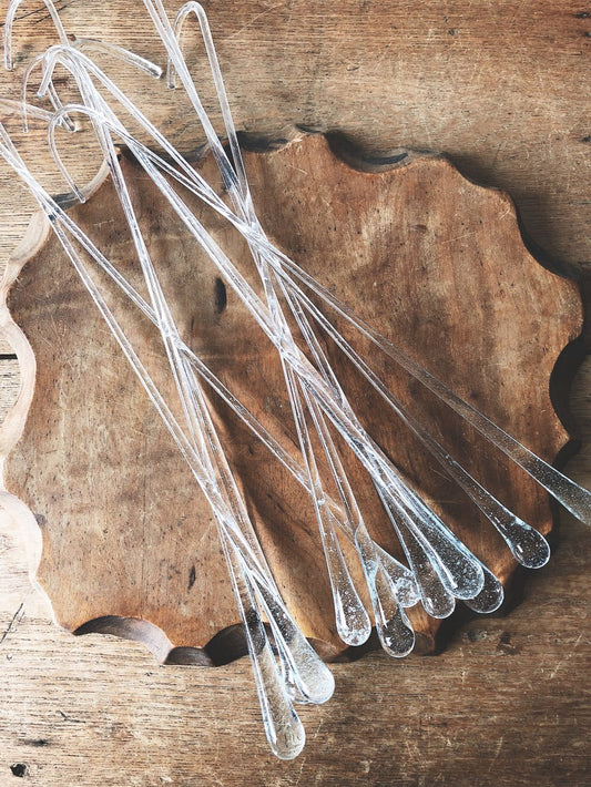 Set Vintage Hand Blown Icicles