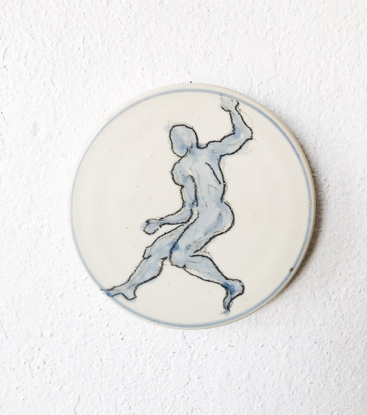 Vintage Handmade Figural Ceramic Wall Hanging