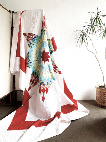 Vintage King Size Cotton Quilt