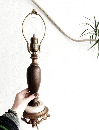 Vintage Ceramic and Marble Lamp