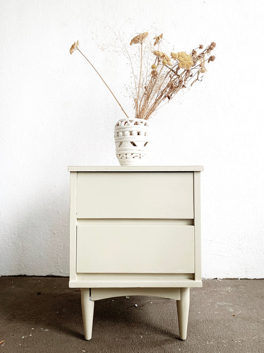 Mid Century Two Drawer Night Stand or End Table
