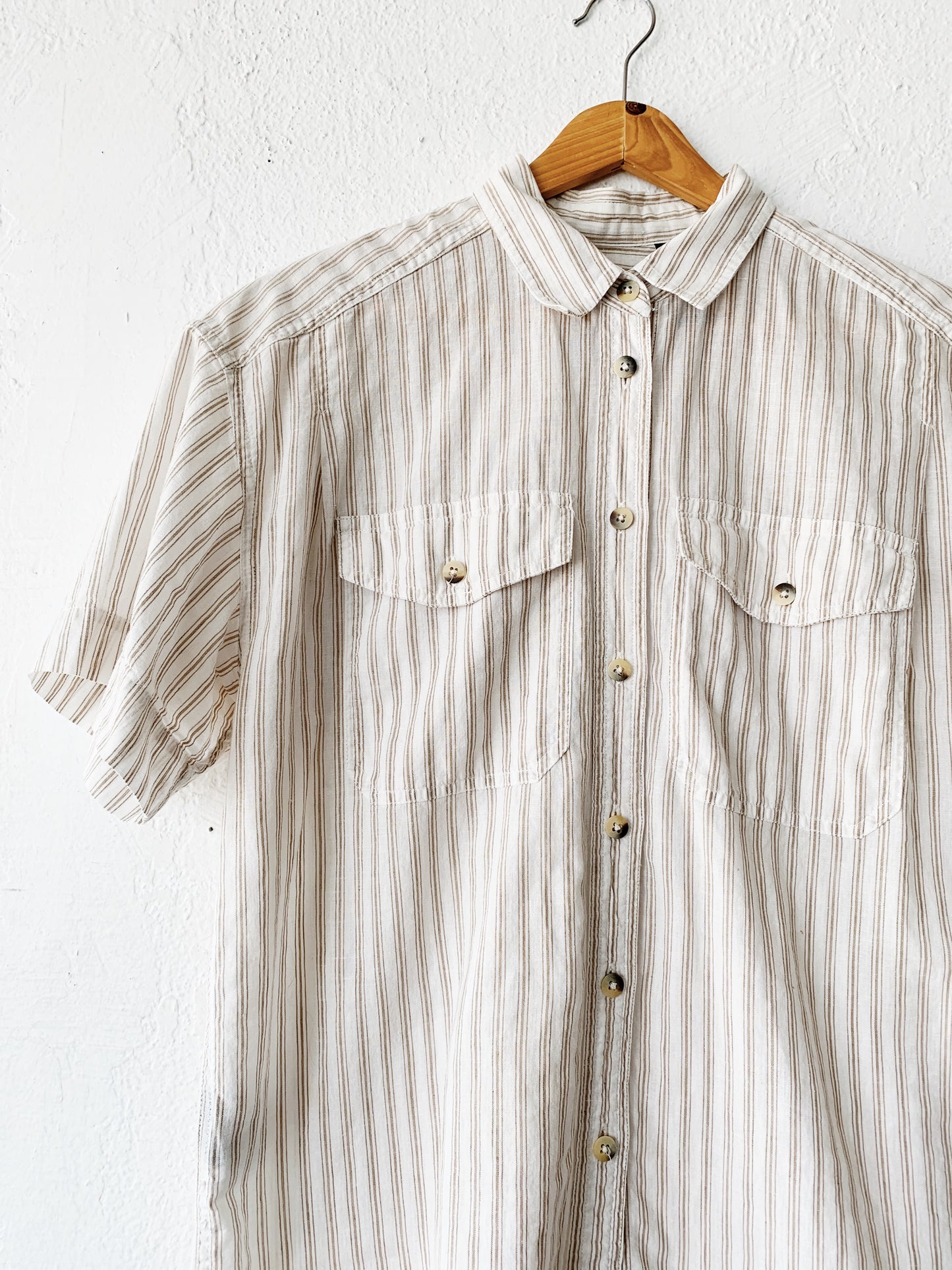 Vintage Cotton/Linen Blend Liz Button Up