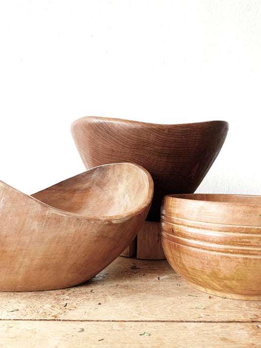 Vintage Wood Bowl