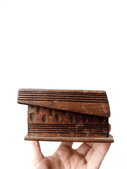 Vintage Carved Wood Box