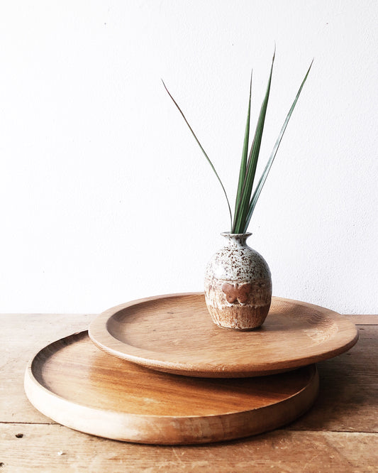 Vintage Wood Tray Pair