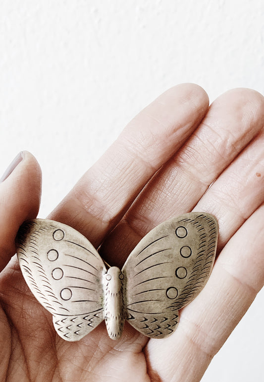 Vintage Silver Butterfly Pin