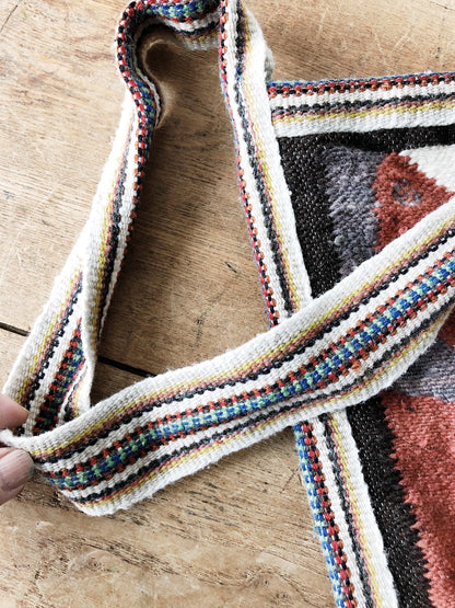Vintage Peruvian Folk Wool Tote