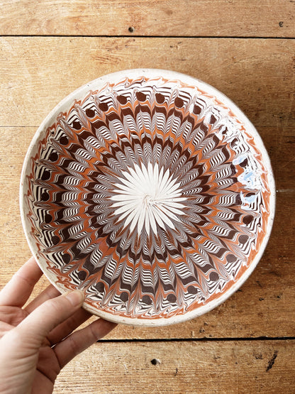 Vintage Painted Clay Folkloric Dish