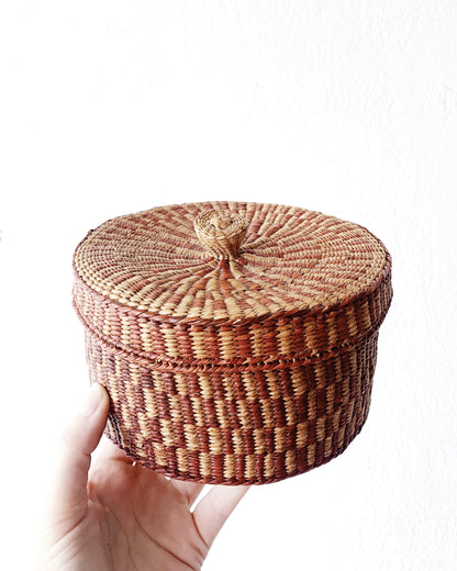 Woven Lidded Basket