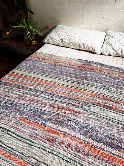 Handmade Cotton Kantha Quilt