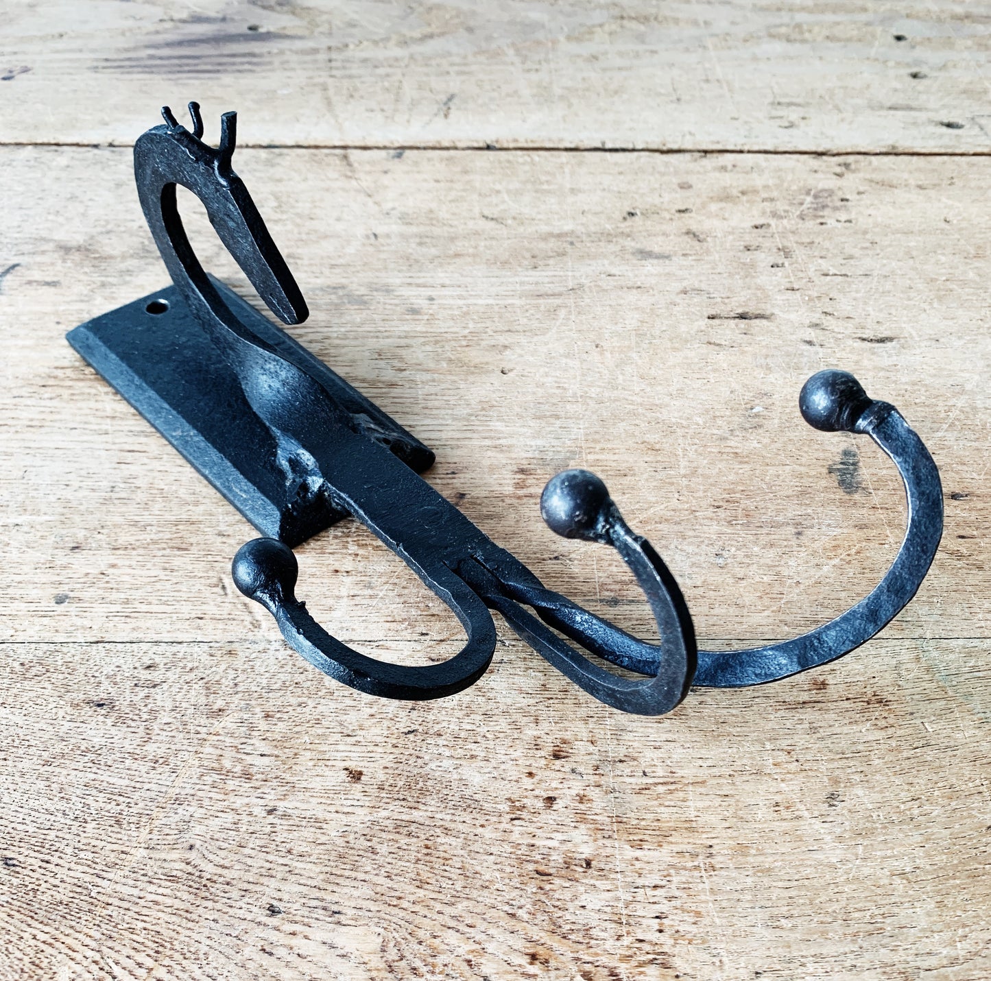 Hand Forged Iron Triple Hook