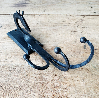 Hand Forged Iron Triple Hook