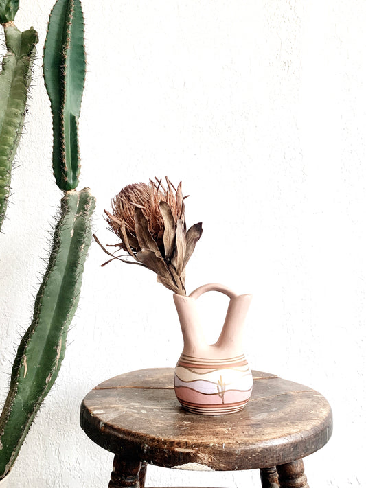 Vintage Ceramic Double Fluted Vase