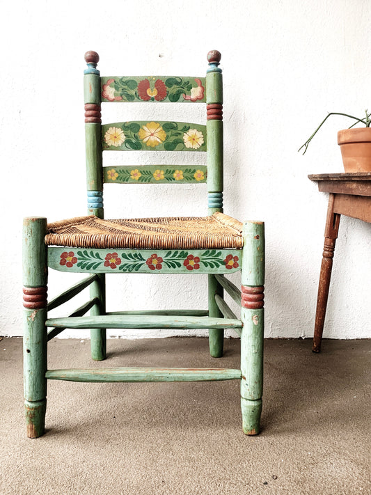 Hand Painted Folk Chair Mexico ADULT Sized
