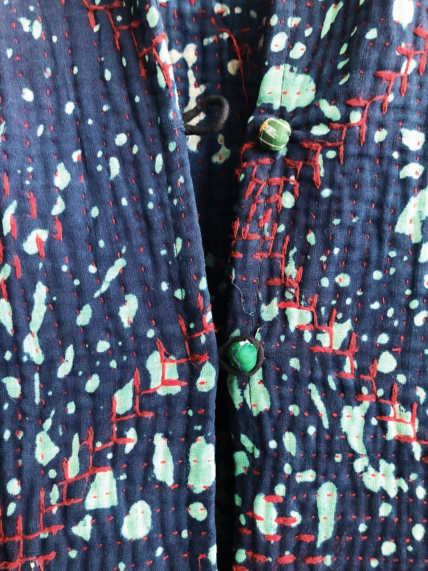 Fitted Quilted Splatter Coat
