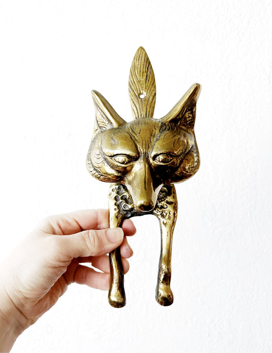 Brass Fox Doorknocker