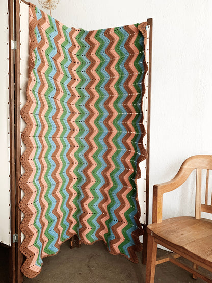 Vintage Zigzag Crochet Afghan