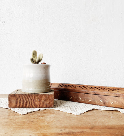 Vintage Wood Incense Burner/ Holder