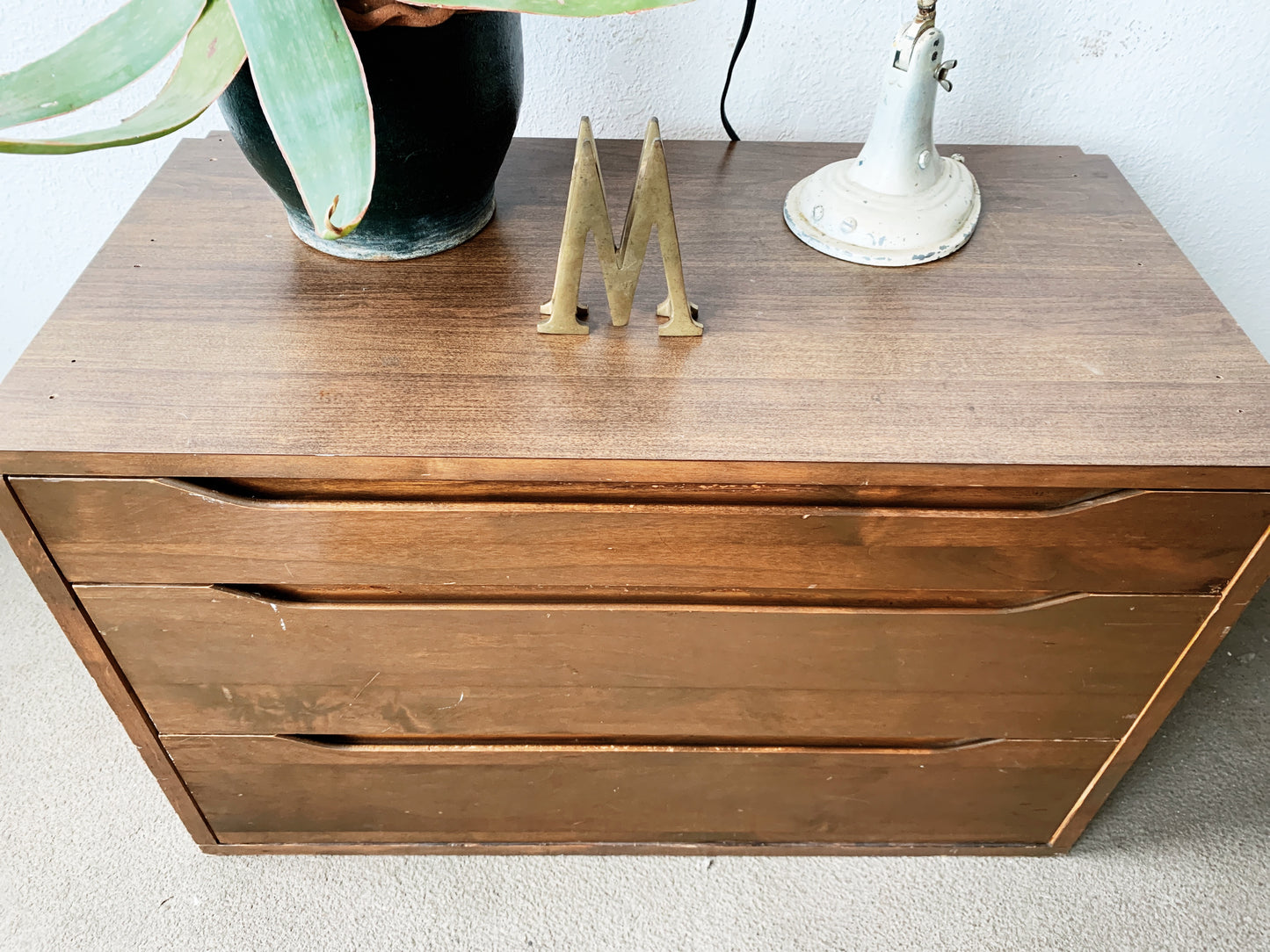 Mid Century Low Profile Wood Chest