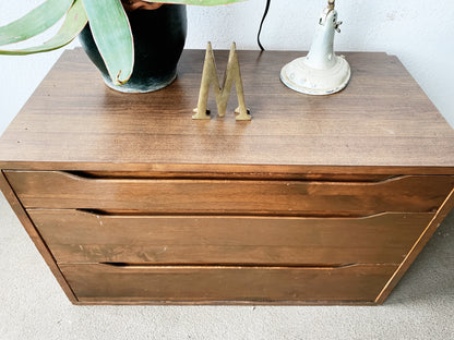 Mid Century Low Profile Wood Chest