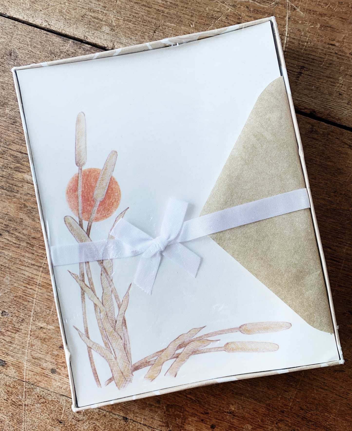 Vintage Cattail Stationery