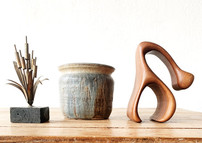 Vintage Brass Cattail Sculpture