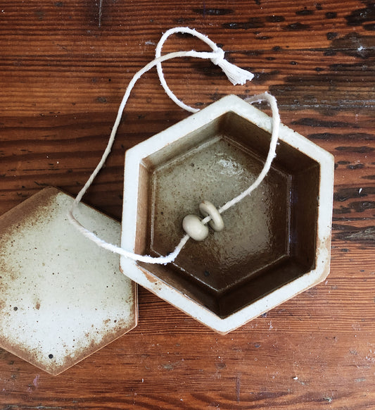 Vintage Rare 70s Dansk International Ceramic Hex Box