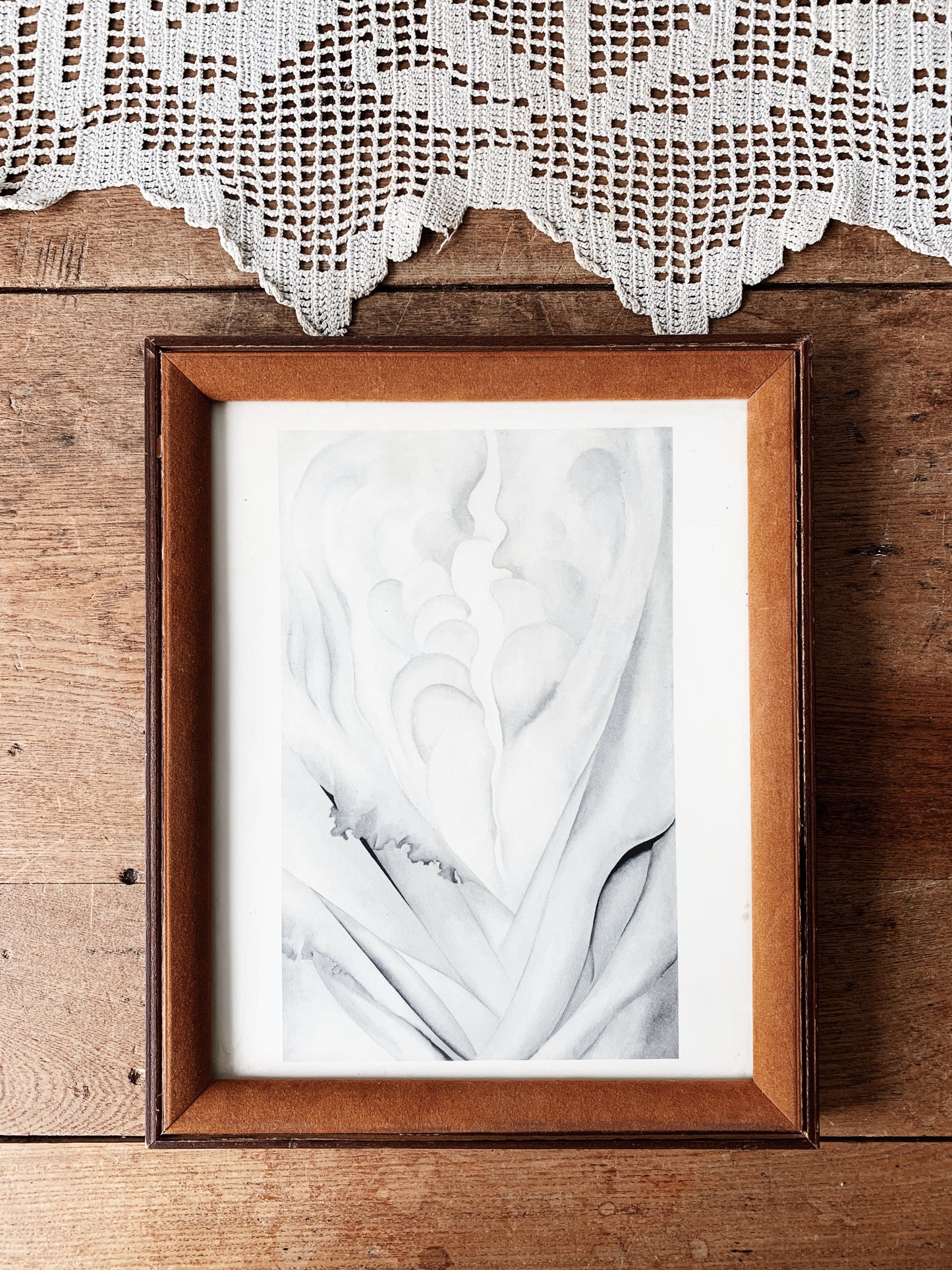 Vintage Framed Georgia O’Keeffe Flower Abstraction