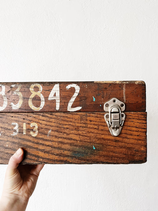 Vintage Industrial Wood Box