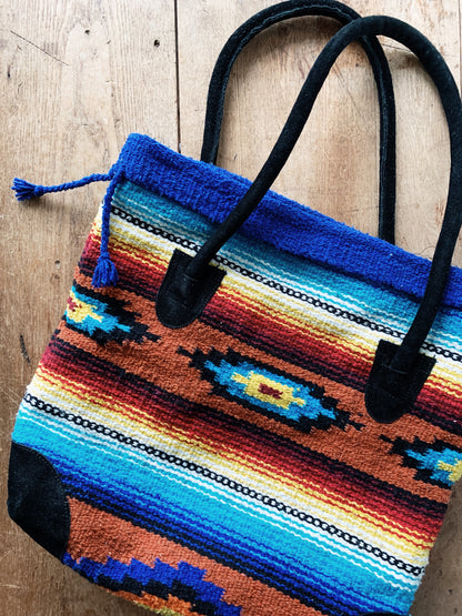 Large Southwest Saddle Blanket Tote Bag