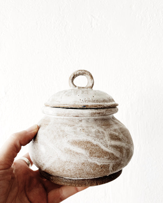 Handmade Vintage Lidded Pottery