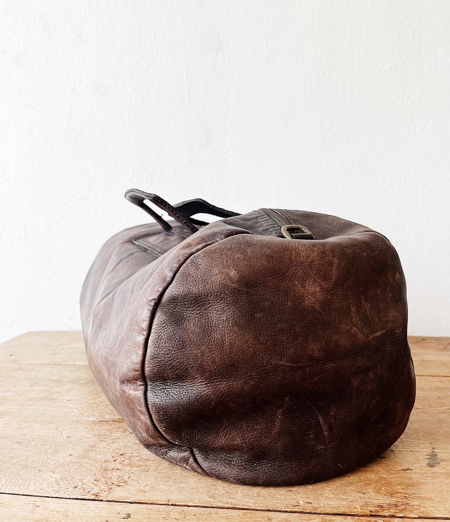 Vintage Leather Duffel Bag