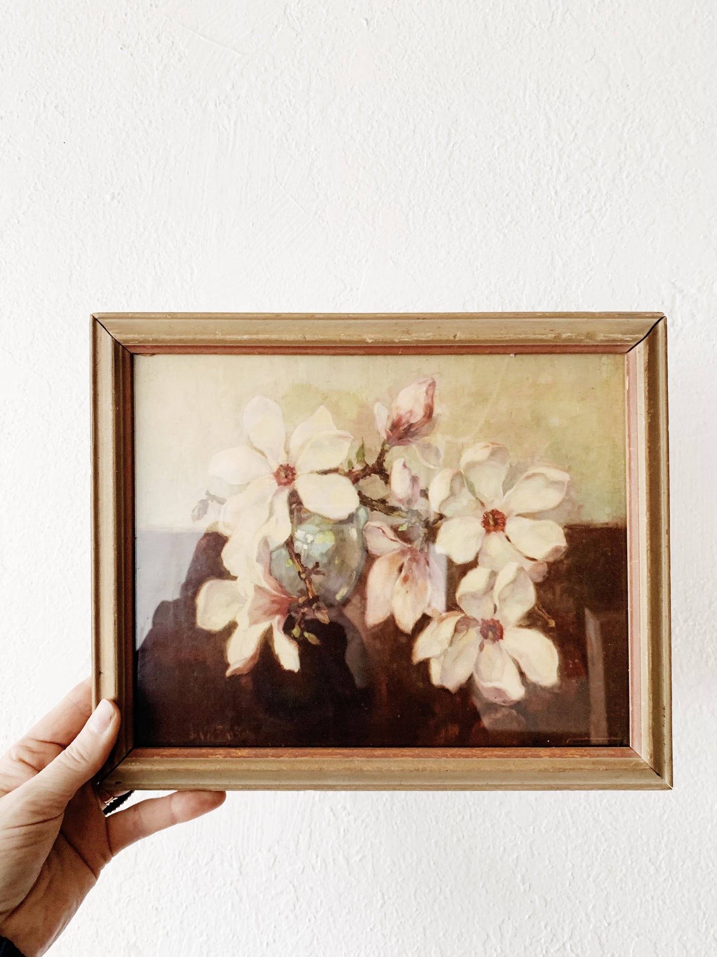 Vintage Framed Magnolias