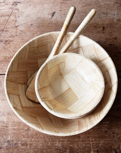 Vintage Bamboo Salad Set