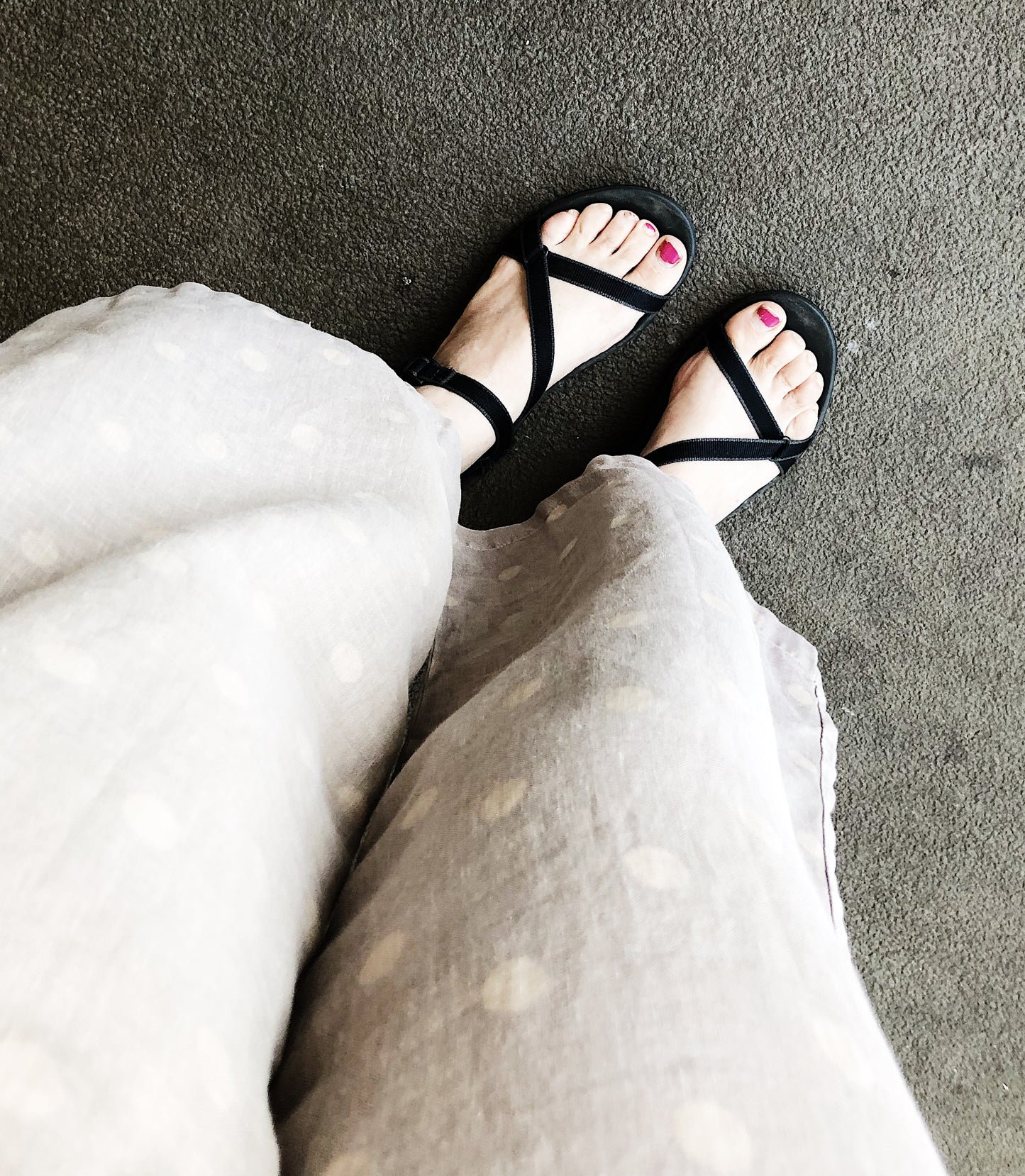 Contemporary Polka Dot Linen Pant
