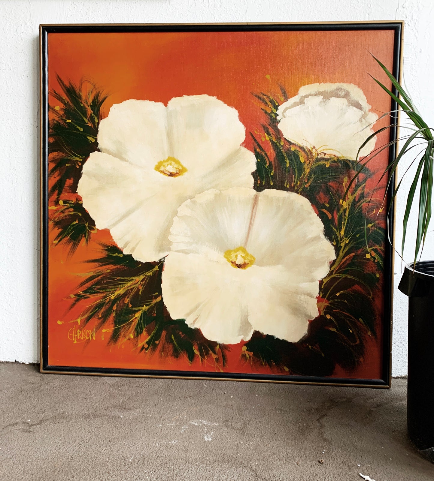 Large Mid Century Framed Oil Painting