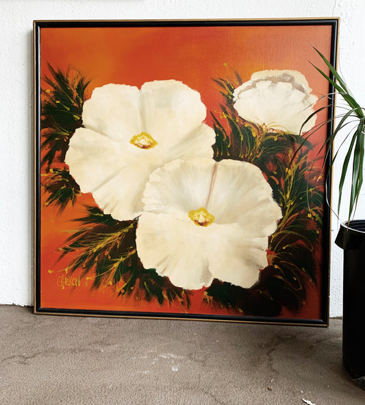 Large Mid Century Framed Oil Painting