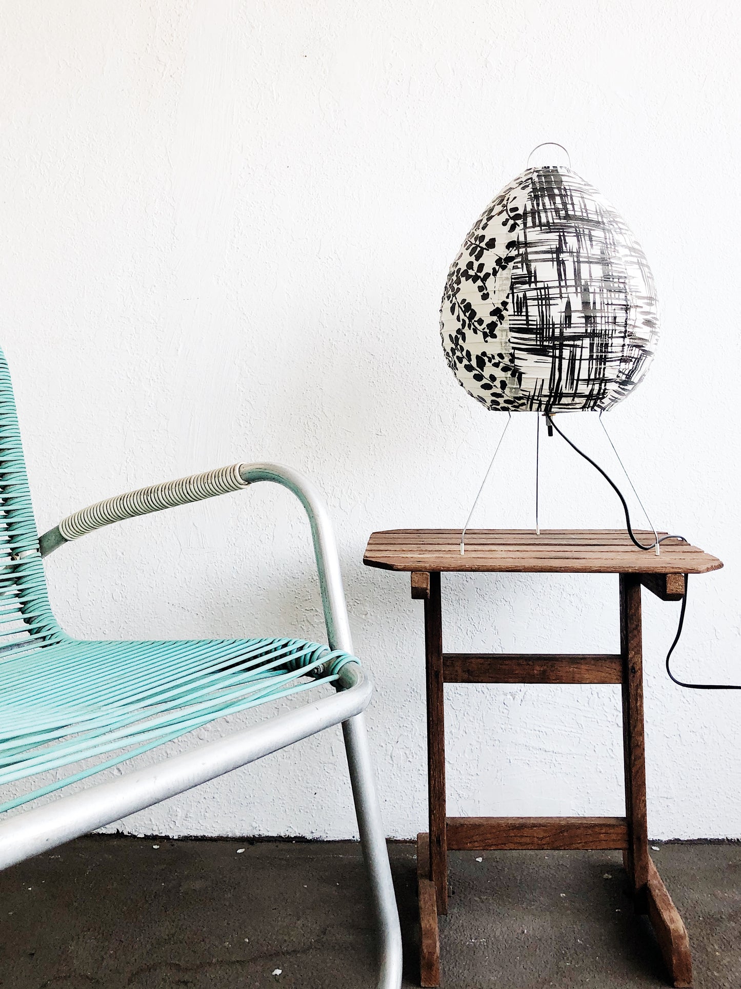 Vintage Slatted Side Table