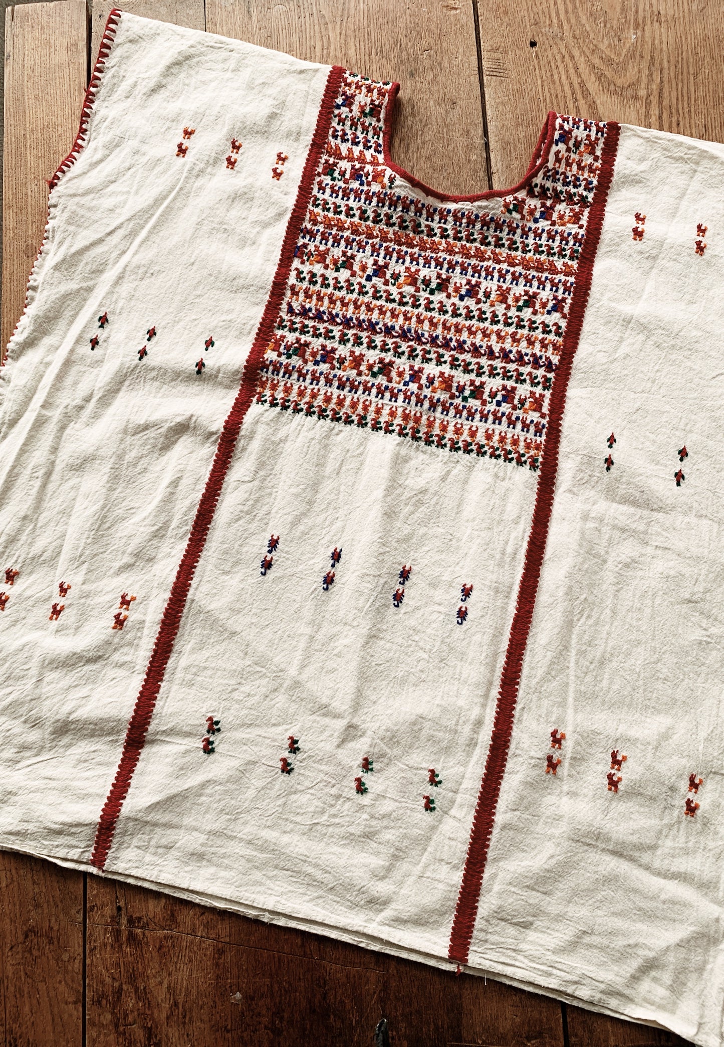 Vintage Embroidered Cotton Tunic
